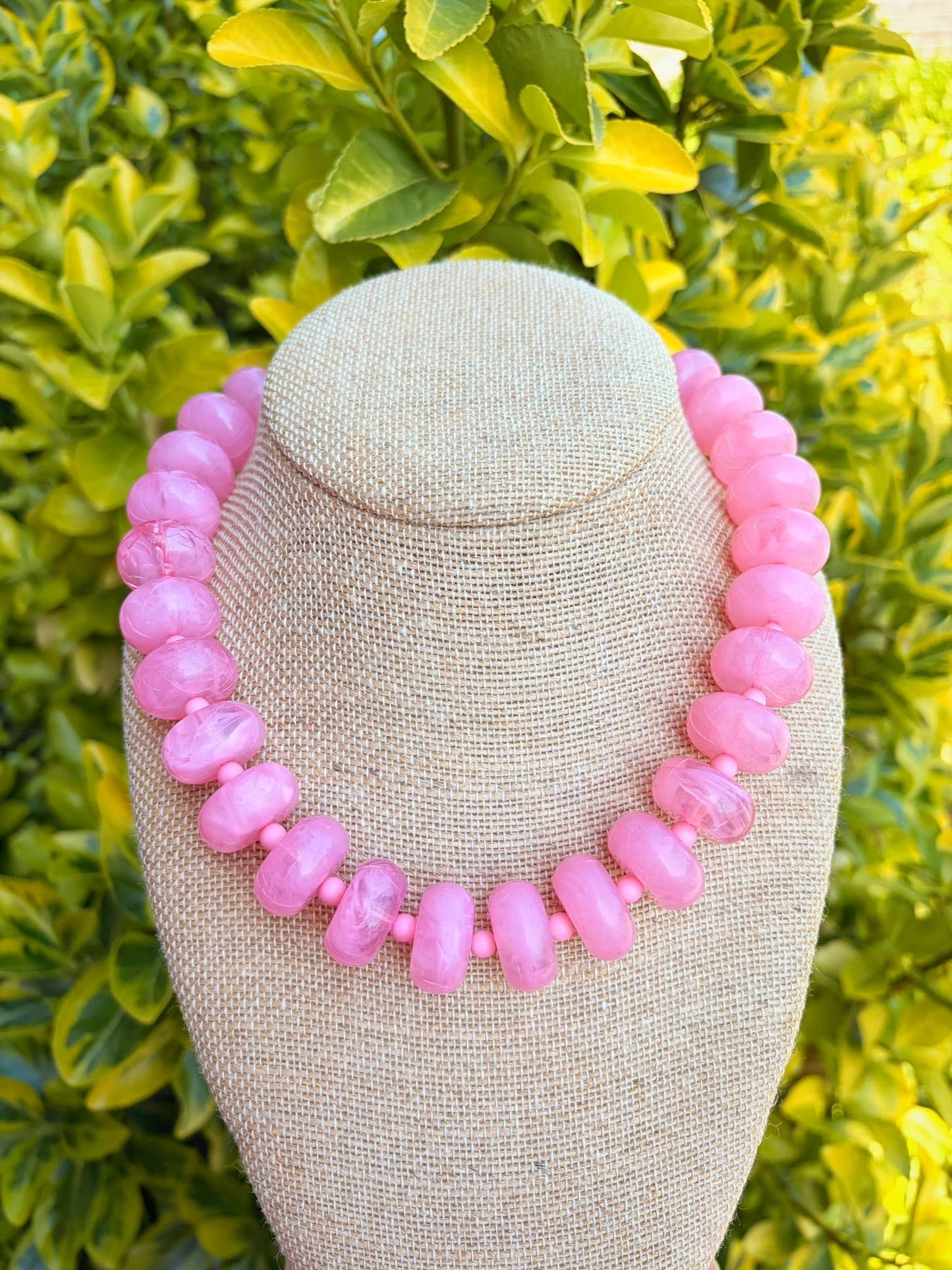 Pink Rory Rondelle Necklace