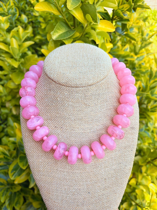Pink Rory Rondelle Necklace