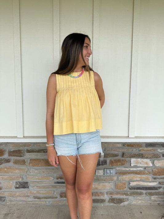 Go With The Flow Top in Yellow