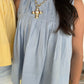 Go With The Flow Top in Light Blue