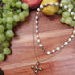 Livi Beaded Necklace : Hypoallergenic and Water Resistant: Pearl