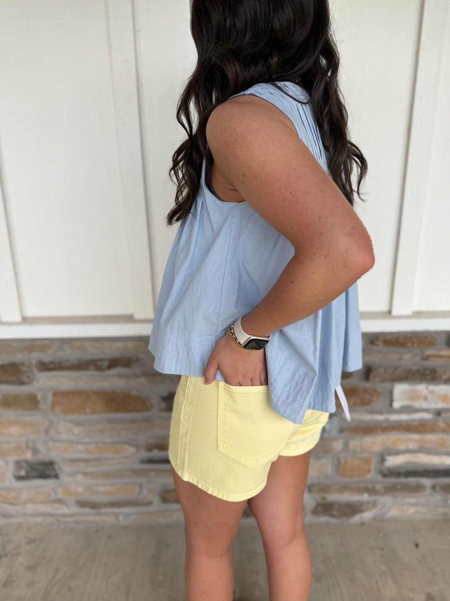 Go With The Flow Top in Light Blue