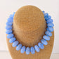 The Rory — Light Blue Large Rondelle Beaded Necklace