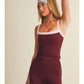 Burgundy Color Block Tank