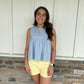 Go With The Flow Top in Light Blue