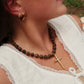 Conley Beaded Cross Necklace : Hypoallergenic and Water Resistant: Brown