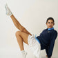 Juniper Cropped Crew Grip Sock - Garland