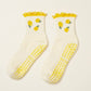 🍋 Lemon Ruffle Grip Sock, Pilates Socks