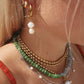 Ivy Pearl Three Layer Necklace  : Hypoallergenic and Water Resistant: Gold