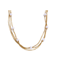 Ivy Pearl Three Layer Necklace  : Hypoallergenic and Water Resistant: Gold