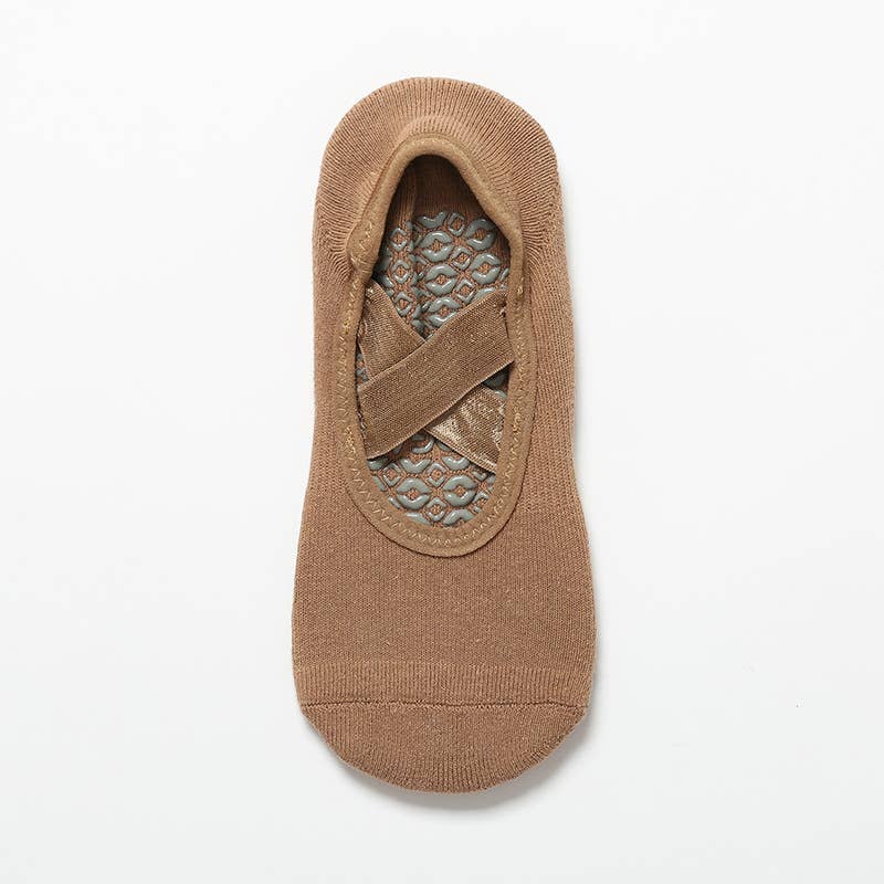 Berry Cross Grip Socks