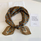 Bohemia Tropical Floral botanical square scarf bandana: Navy