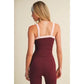 Burgundy Color Block Tank