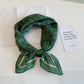 Bohemia Tropical Floral botanical square scarf bandana Coffee