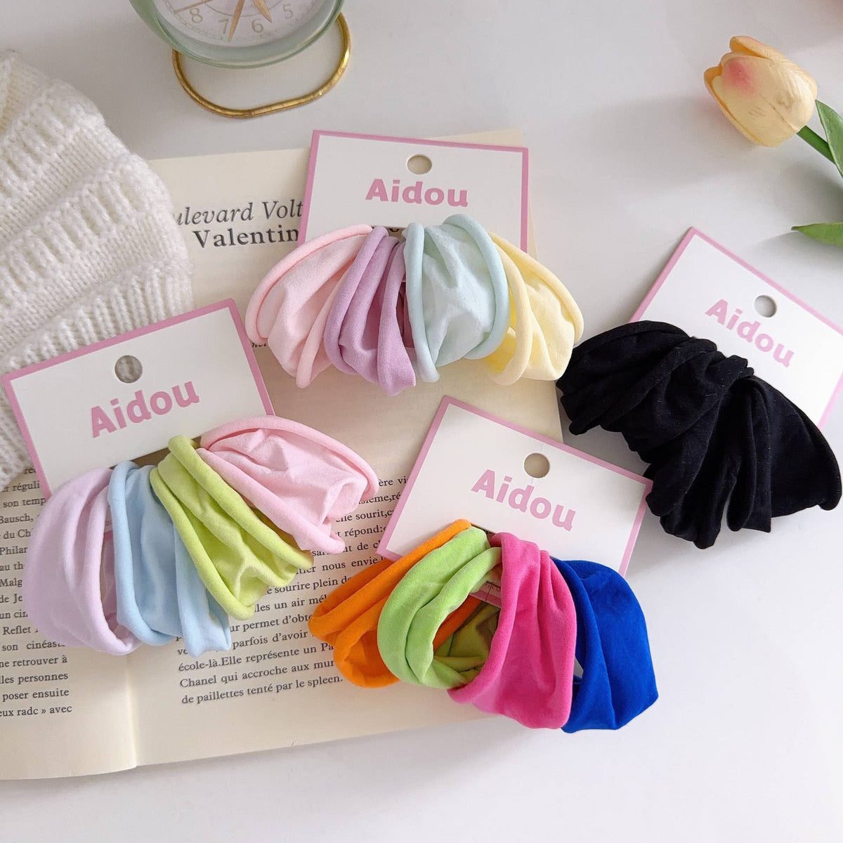 Wide Hair Ties Set of 4