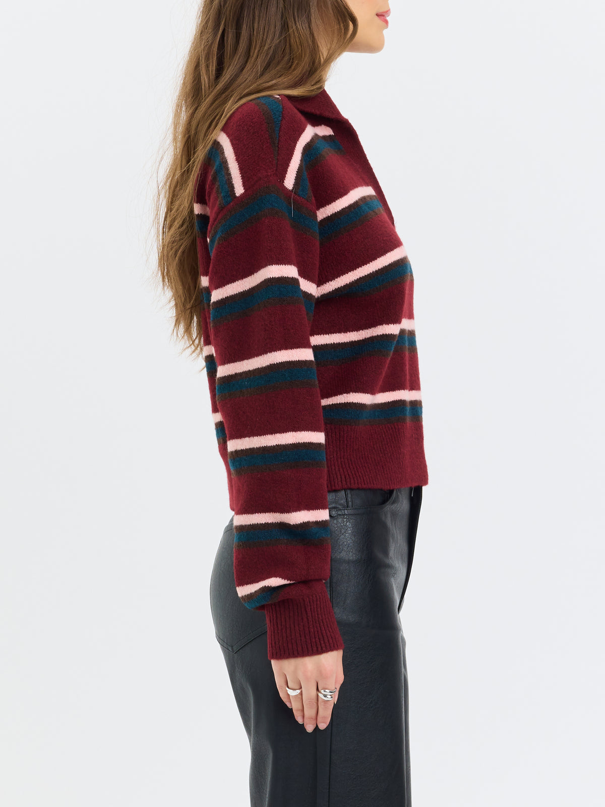 LYRIC COLLARED PULLOVER SWEATER